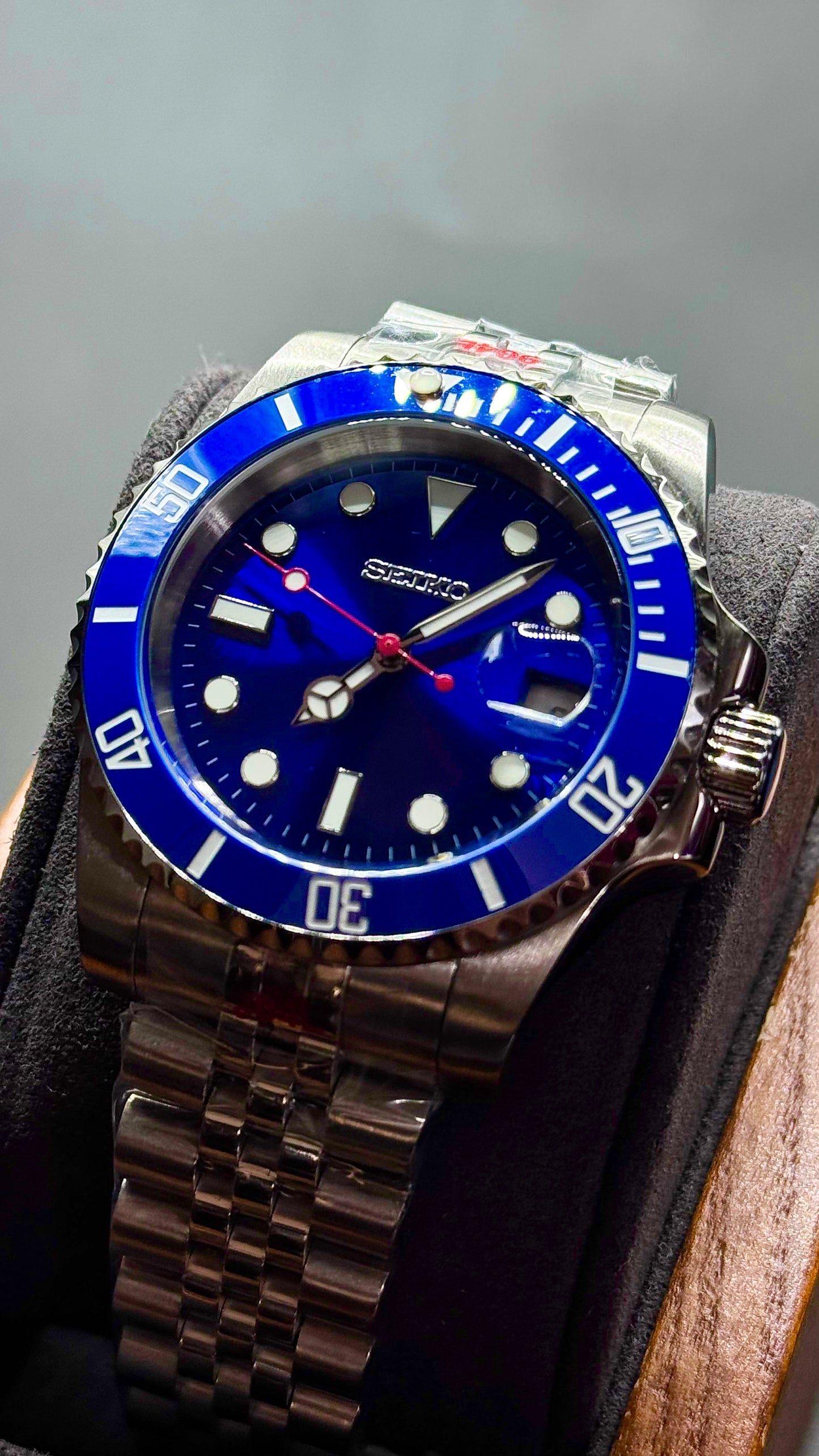Submariner Dial azul piano AUTOMATICO