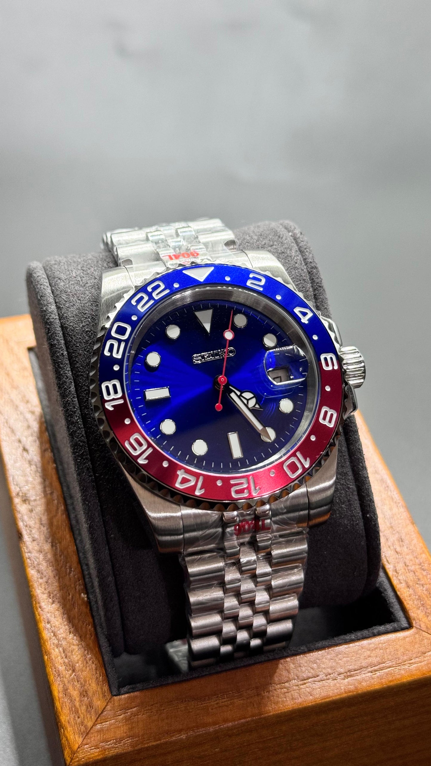 Submariner Dial azul piano AUTOMATICO