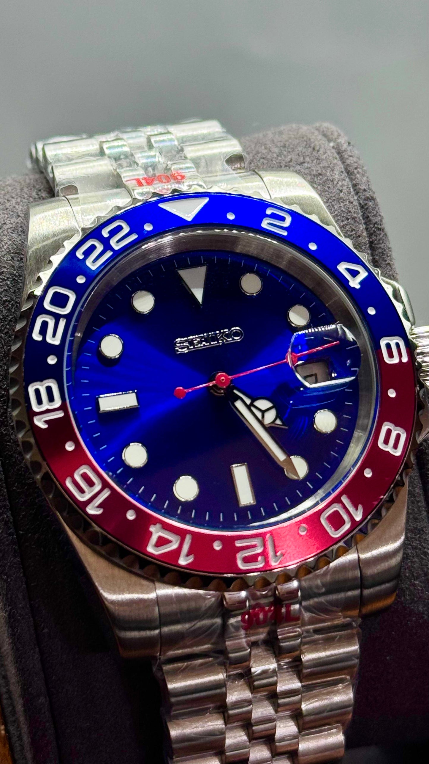 Submariner Dial azul piano AUTOMATICO